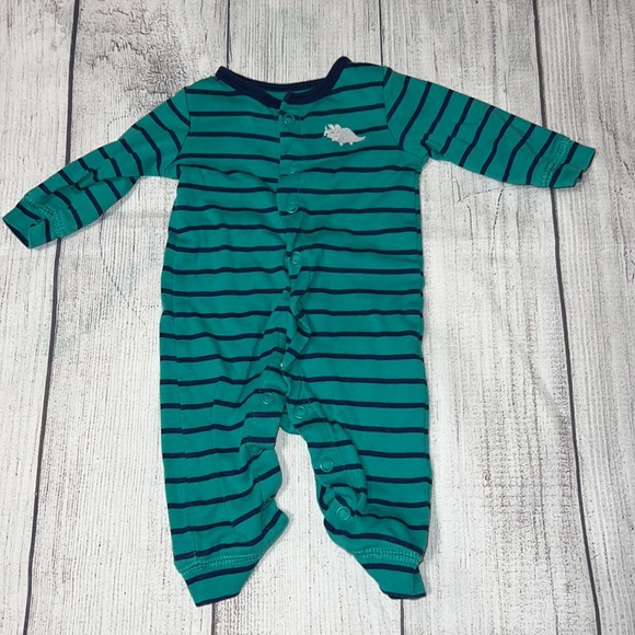 Just one you made by Carter’s striped rhino jumpsuit newborn - Picture 1 of 4